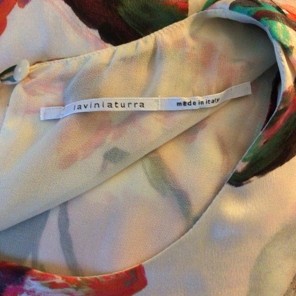 Laviniaturra draped floral hydrangea print dress M - Picture 7 of 7